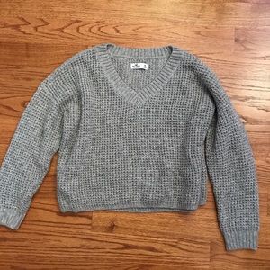 Grey / gray cable knit sweater